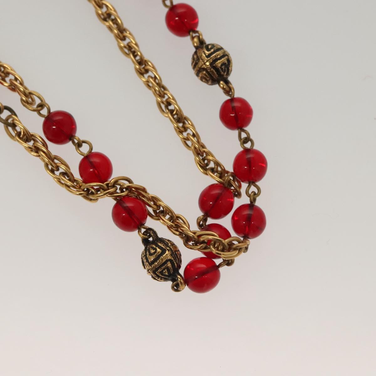 CHANEL COCO Mark Necklace metal Gold CC BA2608