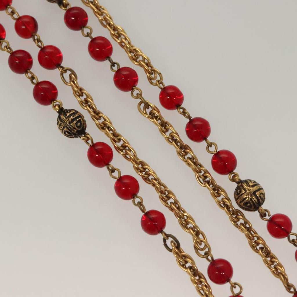 CHANEL COCO Mark Necklace metal Gold CC BA2608