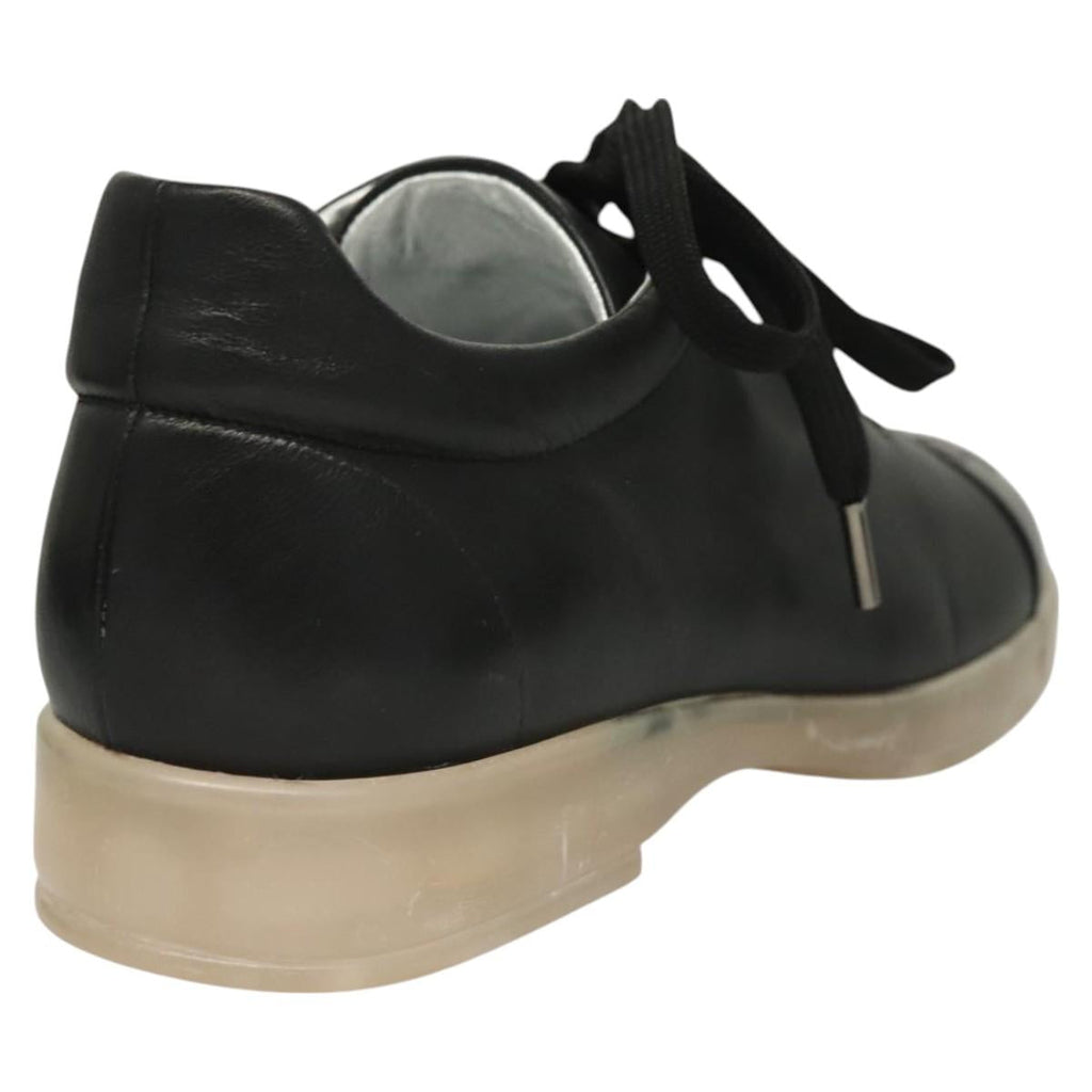 CHANEL Sneakers Lamb Skin 39 Black CC BA2712