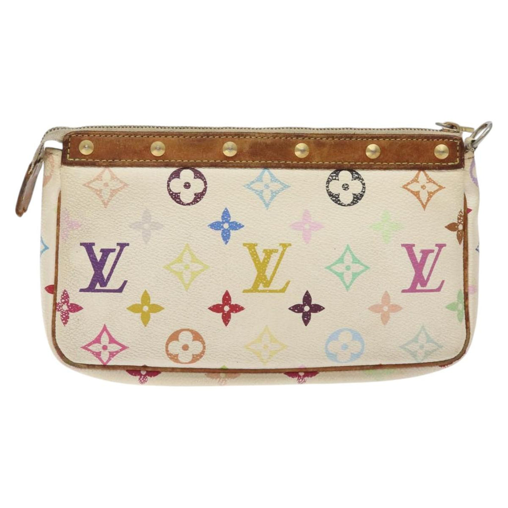 LOUIS VUITTON Multicolor Pochette Accessoires Pouch White M92649 BA2896