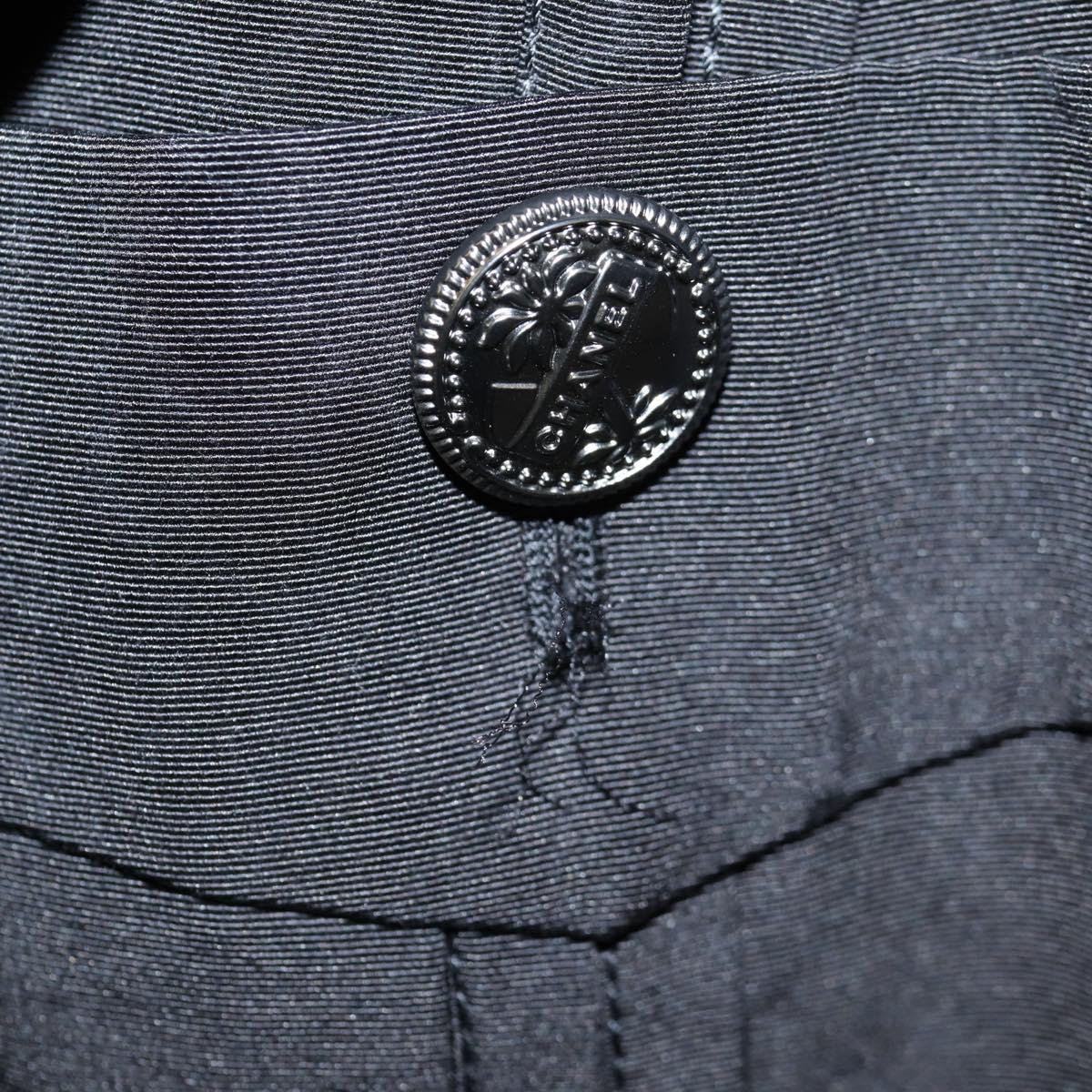 CHANEL Jacket Cruise Collection Size 42 Jacket Silk Cotton Black CC BA3458M