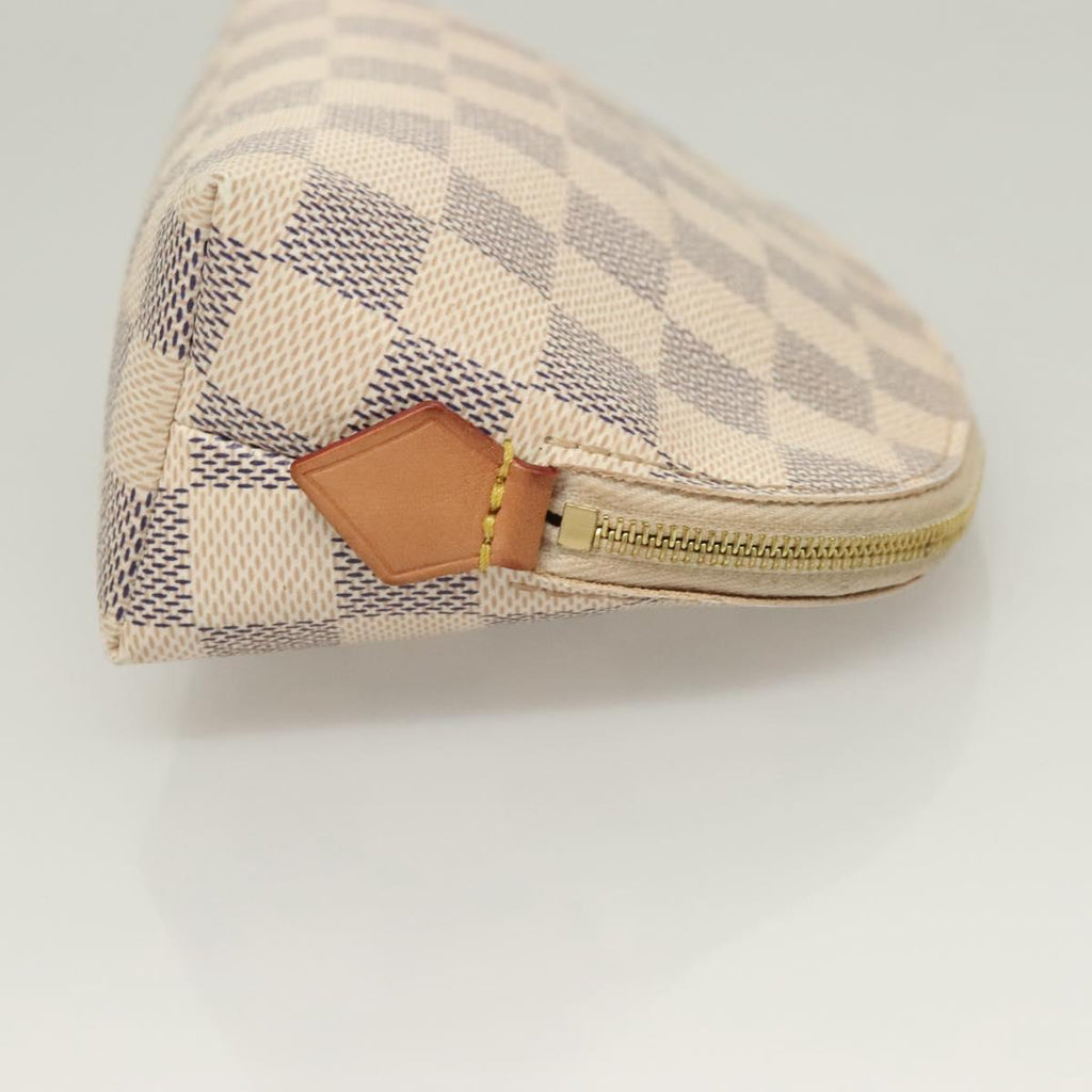 LOUIS VUITTON Damier Azur Pochette Cosmetic PM Pouch N60024 LV BA3528