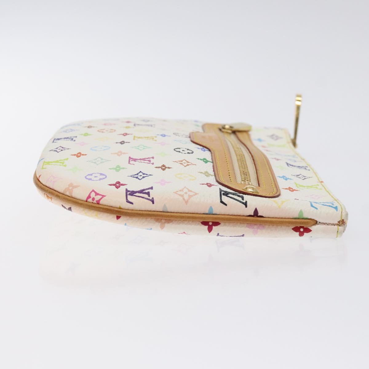 LOUIS VUITTON Monogram Multicolor Pochette GM Pouch White M60027 BA3532V