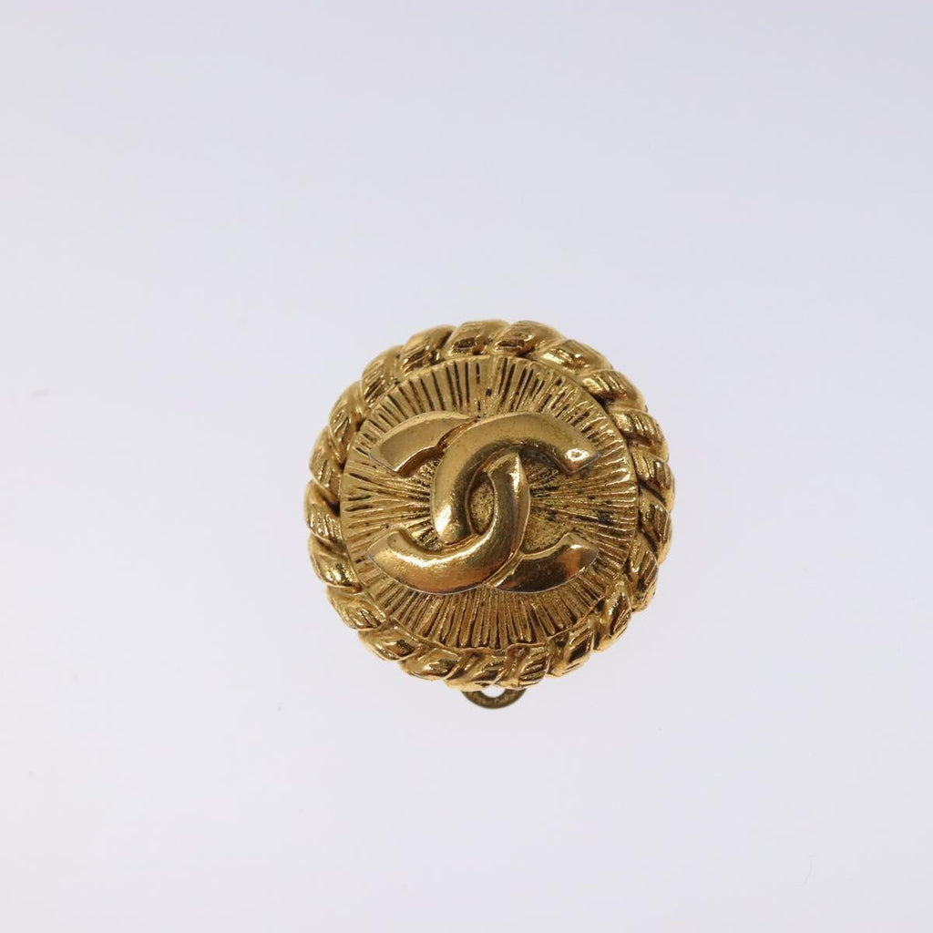 CHANEL COCO Mark Earring metal Gold CC BA3718