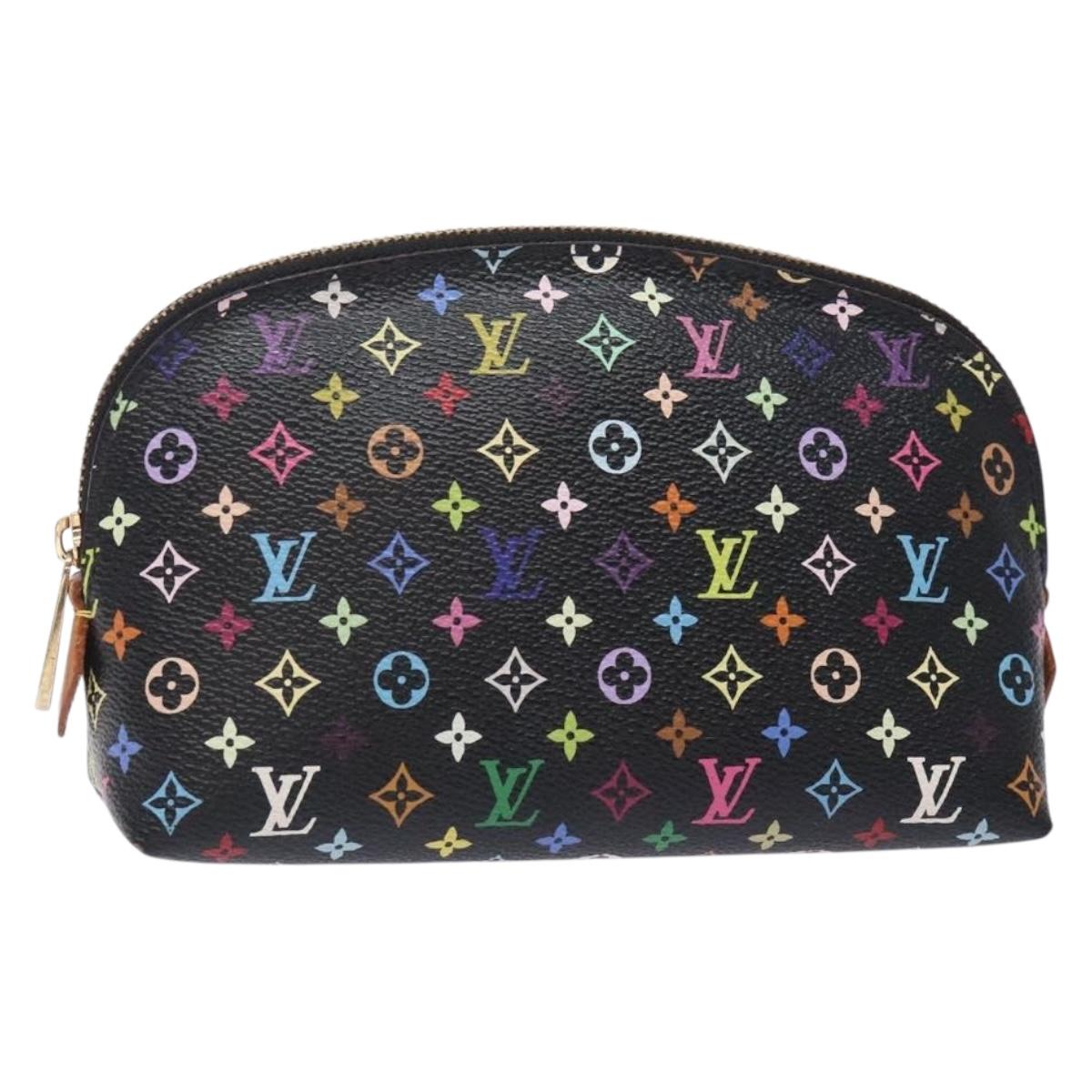 LOUIS VUITTON Multicolor Pochette Cosmetic Pouch Black M47355 BA3915