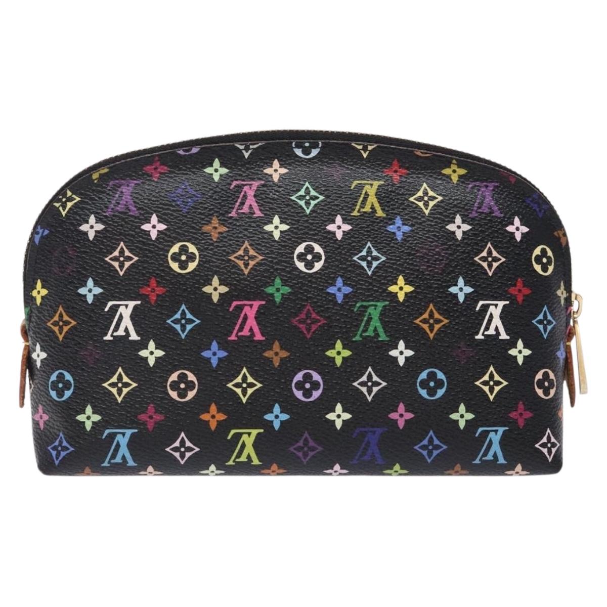 LOUIS VUITTON Multicolor Pochette Cosmetic Pouch Black M47355 BA3915