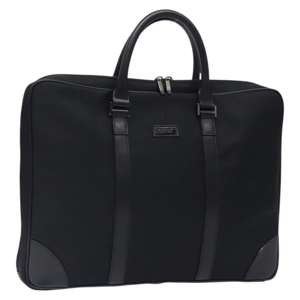 BURBERRY Black Label Business Bag Nylon Black Silver BA3961