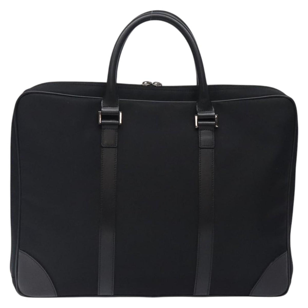 BURBERRY Black Label Business Bag Nylon Black Silver BA3961