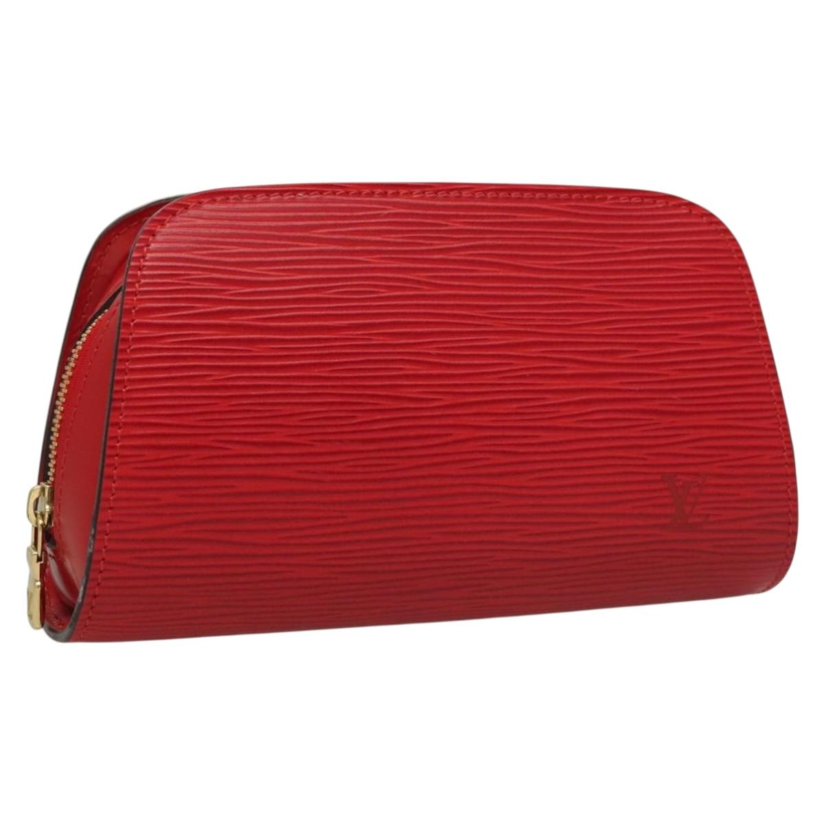 LOUIS VUITTON Epi Dauphine PM Pouch Castilian Red M48447 LV BA3996