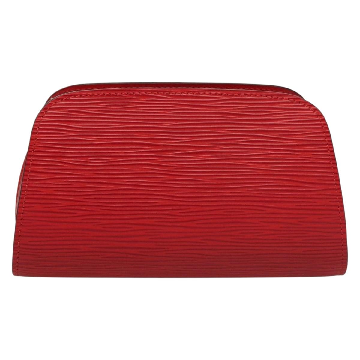 LOUIS VUITTON Epi Dauphine PM Pouch Castilian Red M48447 LV BA3996