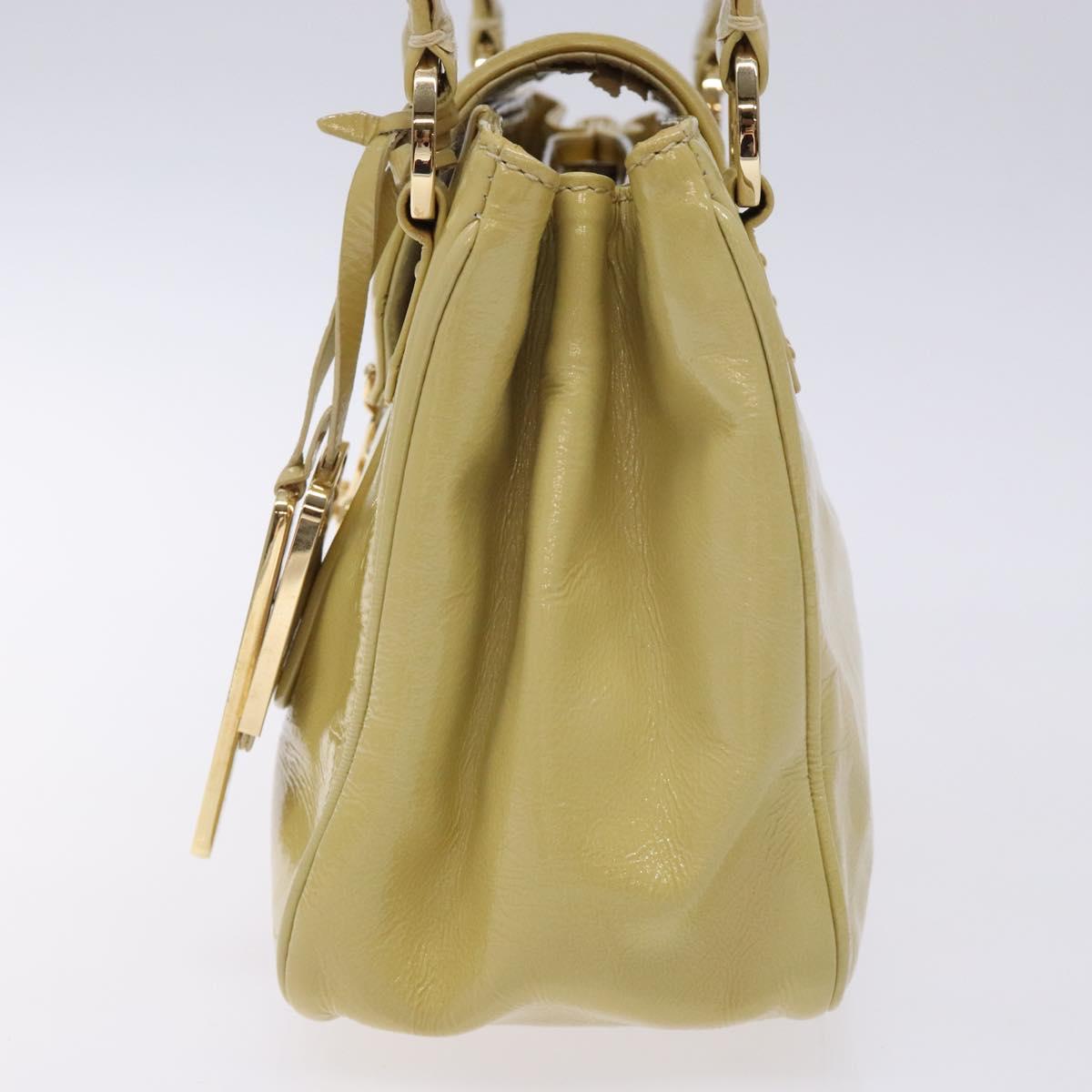 LOUIS VUITTON Cruise Line Sac Bicolor Hand Bag Enamel Yellow M92547 BA4124