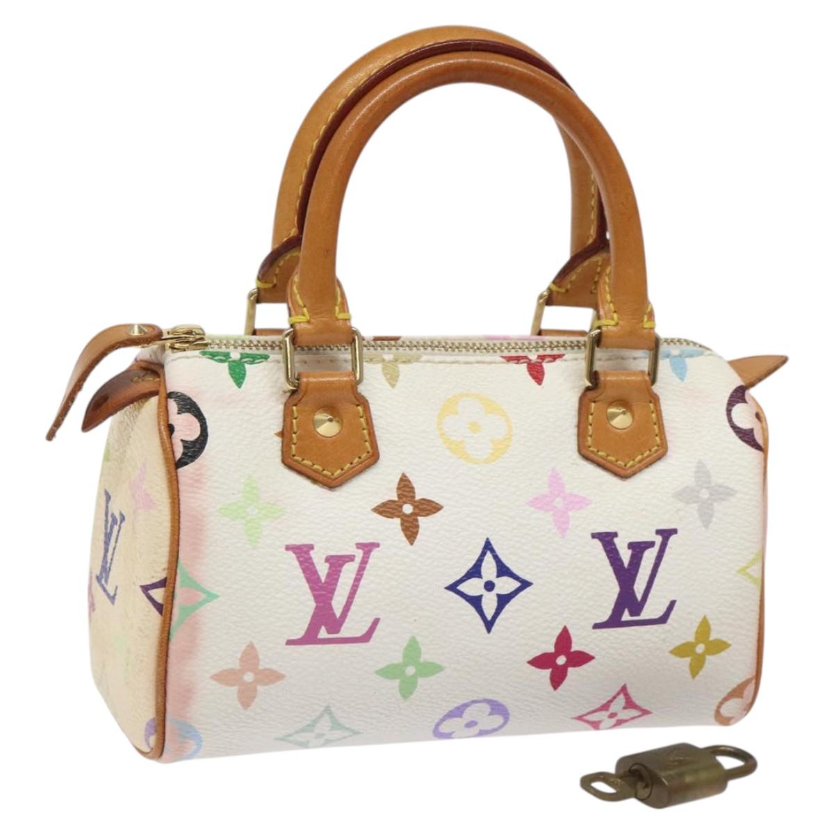 LOUIS VUITTON Monogram Multicolor Mini Speedy Hand Bag White M92645 BA414AV