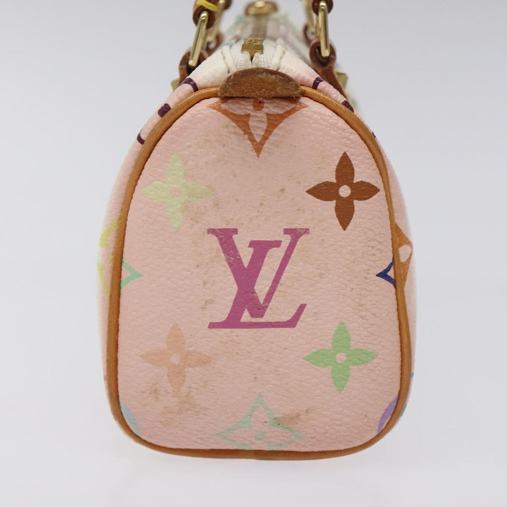 LOUIS VUITTON Monogram Multicolor Mini Speedy Hand Bag White M92645 BA414AV