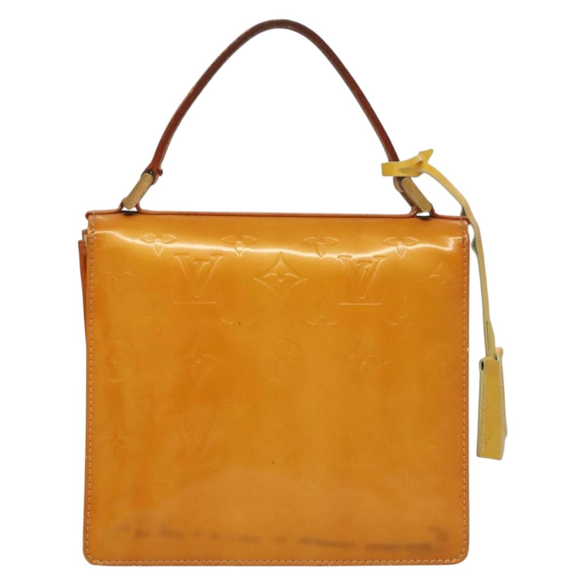 LOUIS VUITTON Monogram Vernis Spring Street Bag Lime Yellow M91068 BA4452