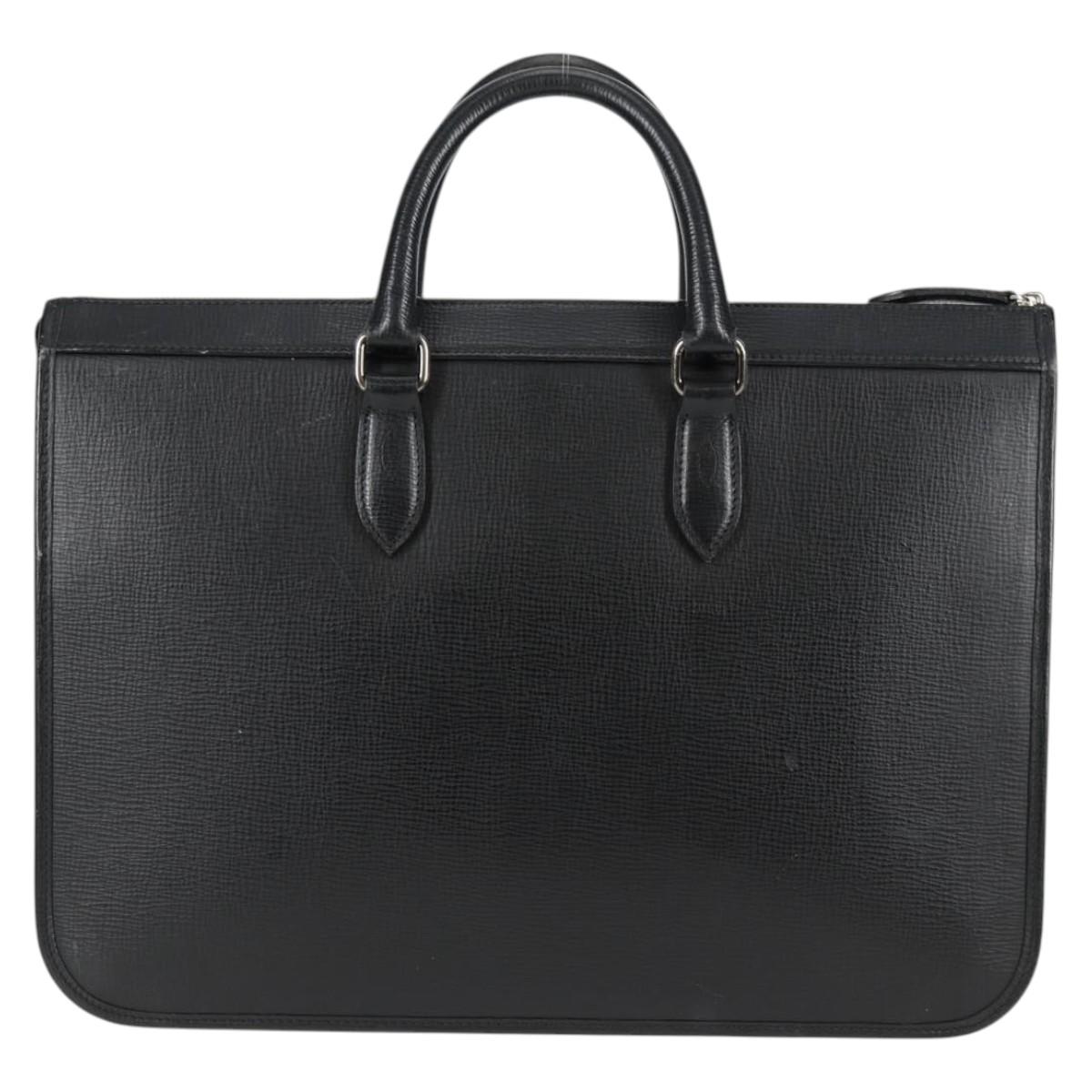 BURBERRY Business Bag Leather Black BA4581