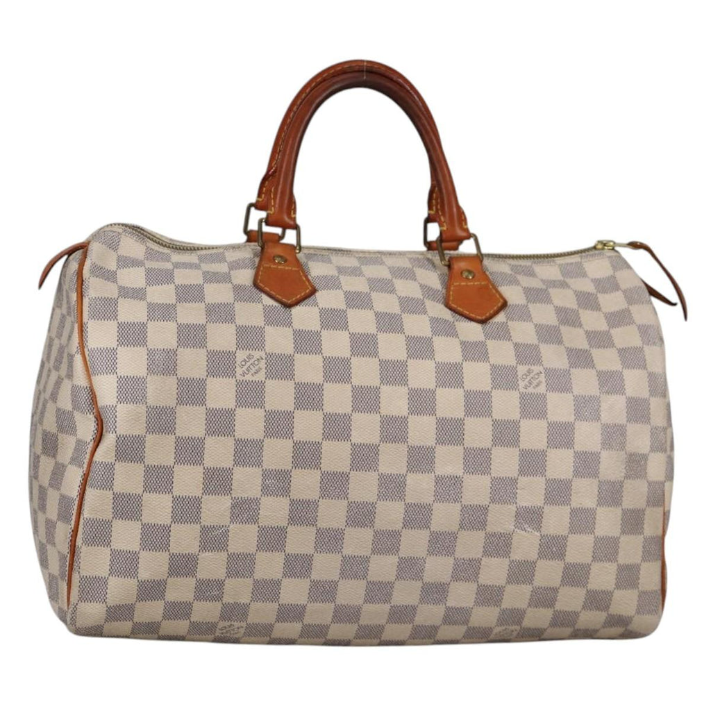 LOUIS VUITTON Damier Azur Speedy 35 Hand Bag N41535 LV BA5077