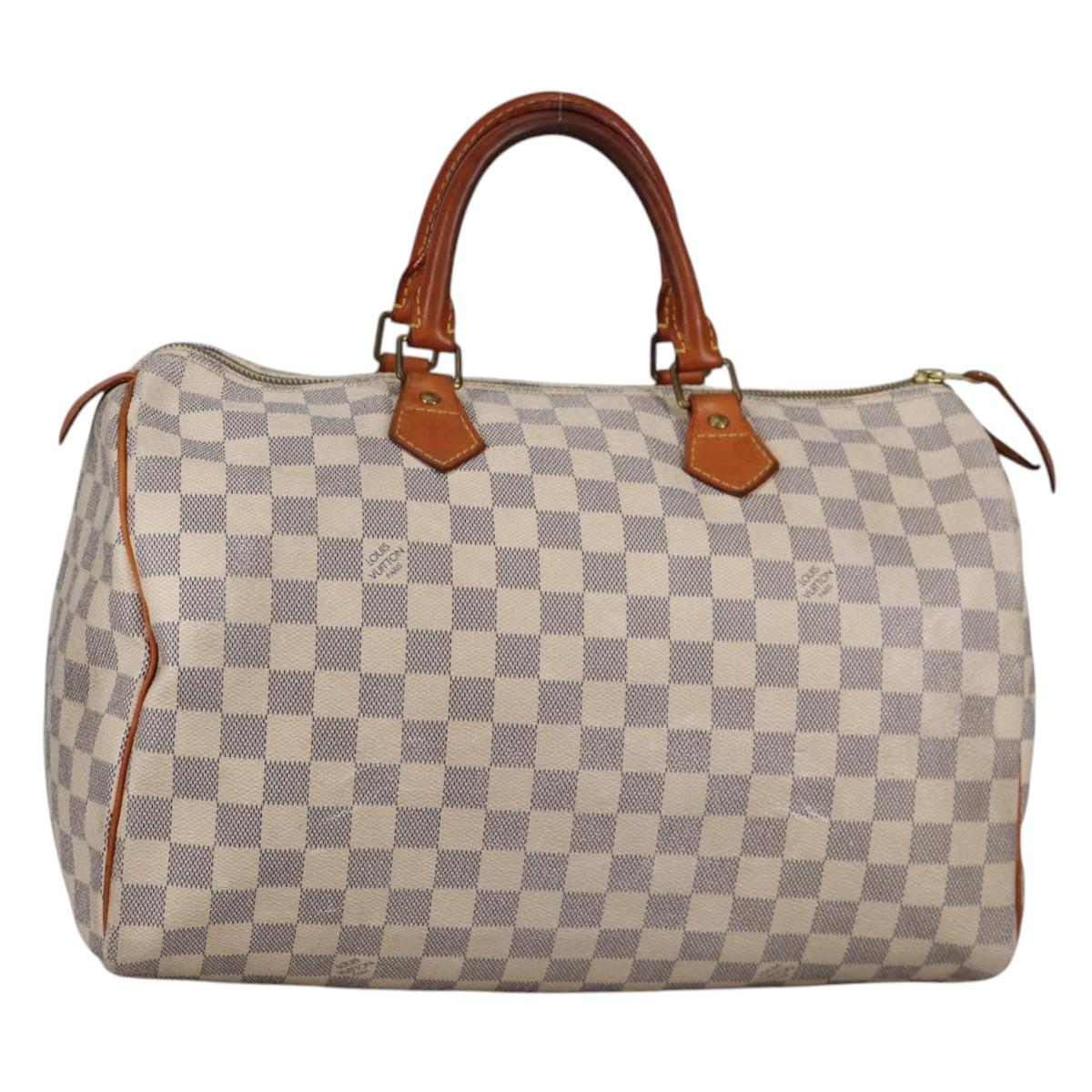 LOUIS VUITTON Damier Azur Speedy 35 Hand Bag N41535 LV BA5077