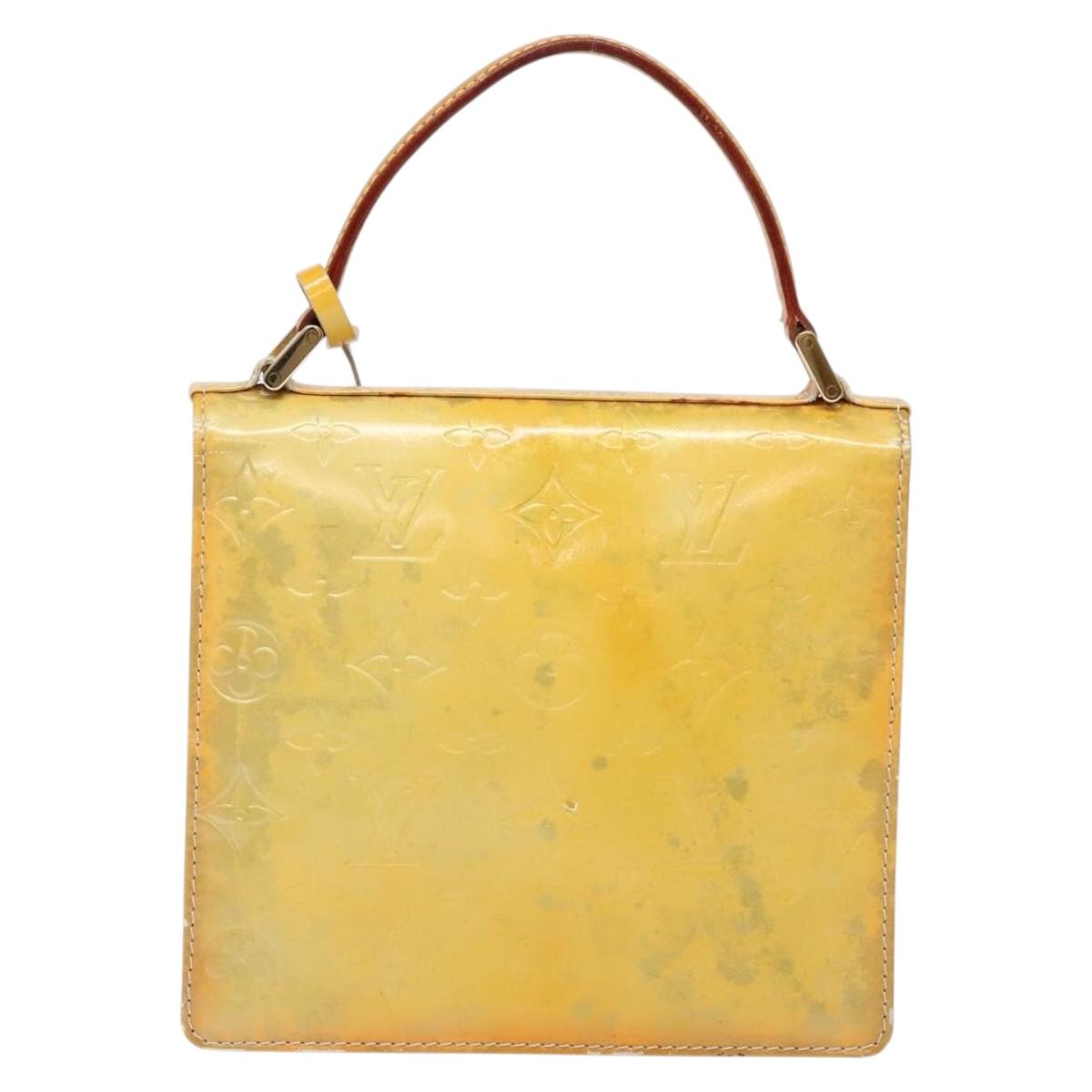 LOUIS VUITTON Monogram Vernis Spring Street Hand Bag Gris M91029 LV BA5415