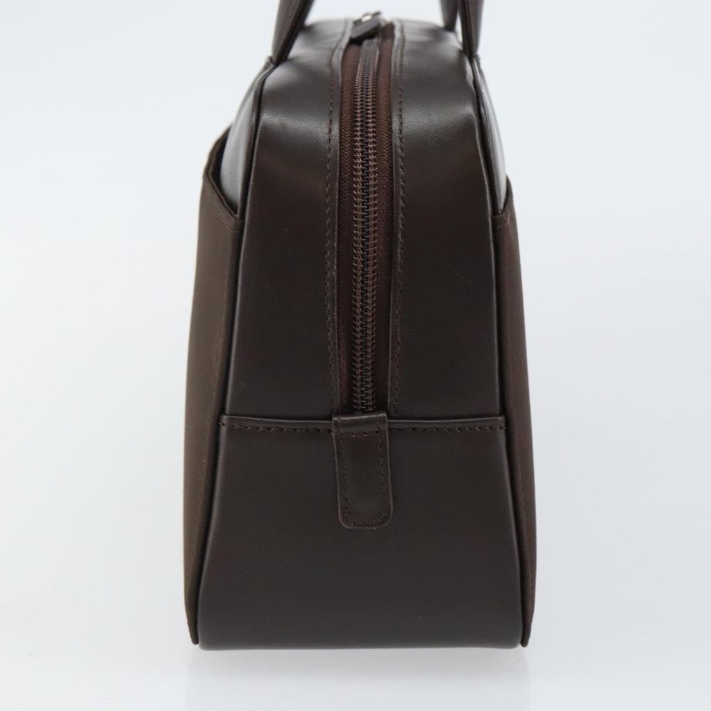 BURBERRY Hand Bag Leather Brown Silver BA5607