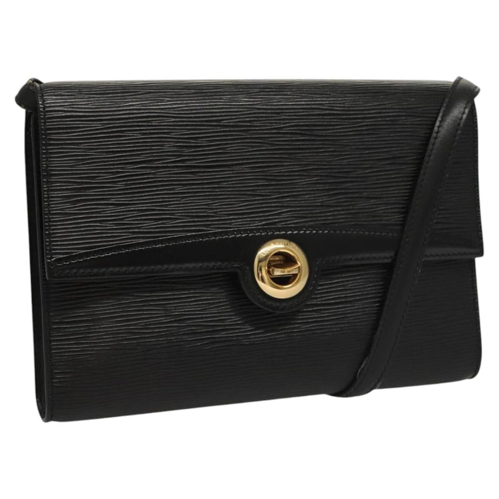 LOUIS VUITTON Epi Pochette Arche Shoulder Bag Black Noir M52572 LV BD1510