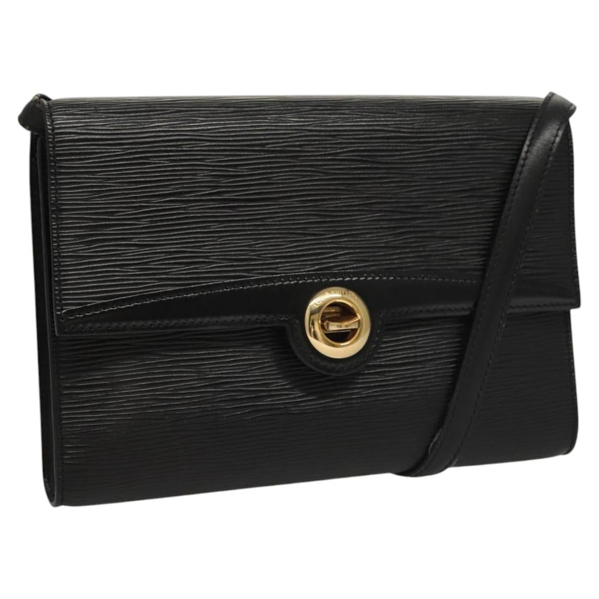 LOUIS VUITTON Epi Pochette Arche Shoulder Bag Black Noir M52572 LV BD1510