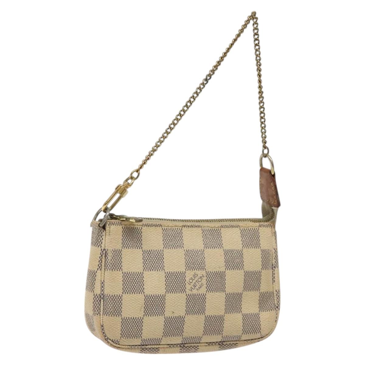 LOUIS VUITTON Damier Azur Mini Pochette Accessoires Pouch N63005 BD1591