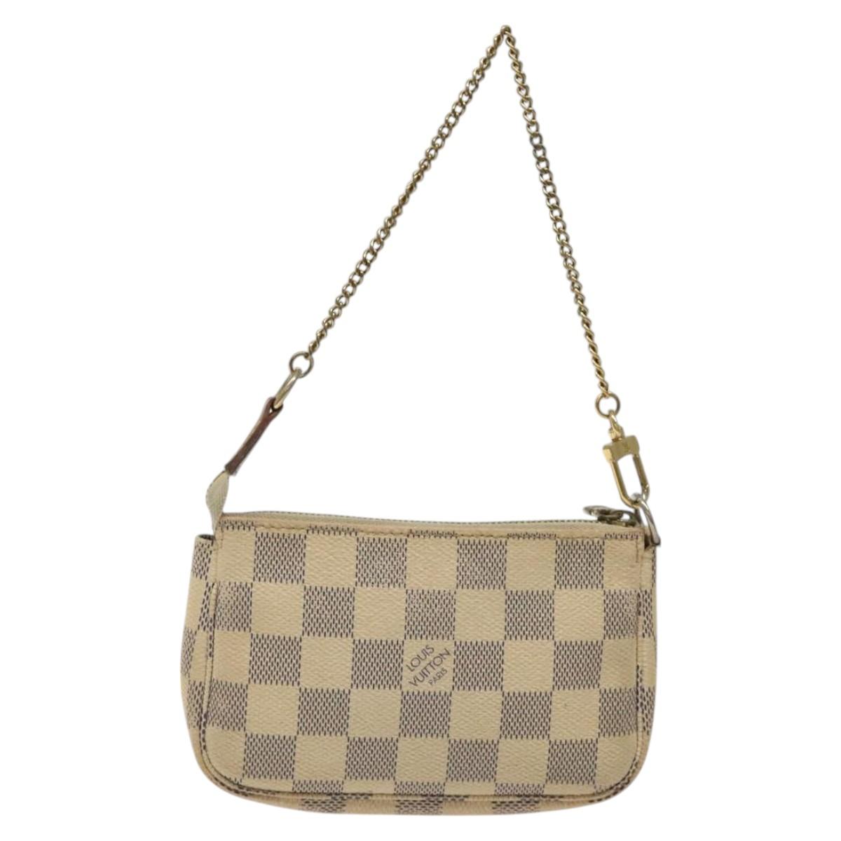 LOUIS VUITTON Damier Azur Mini Pochette Accessoires Pouch N63005 BD1591
