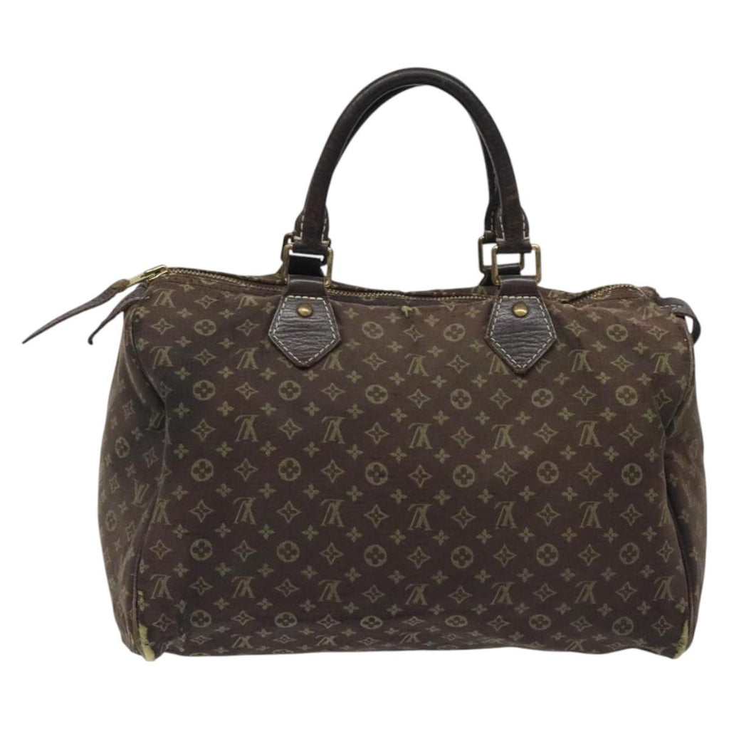LOUIS VUITTON Monogram Mini Lin Speedy 30 Bag Brown Ebene M95224 LV BD1922