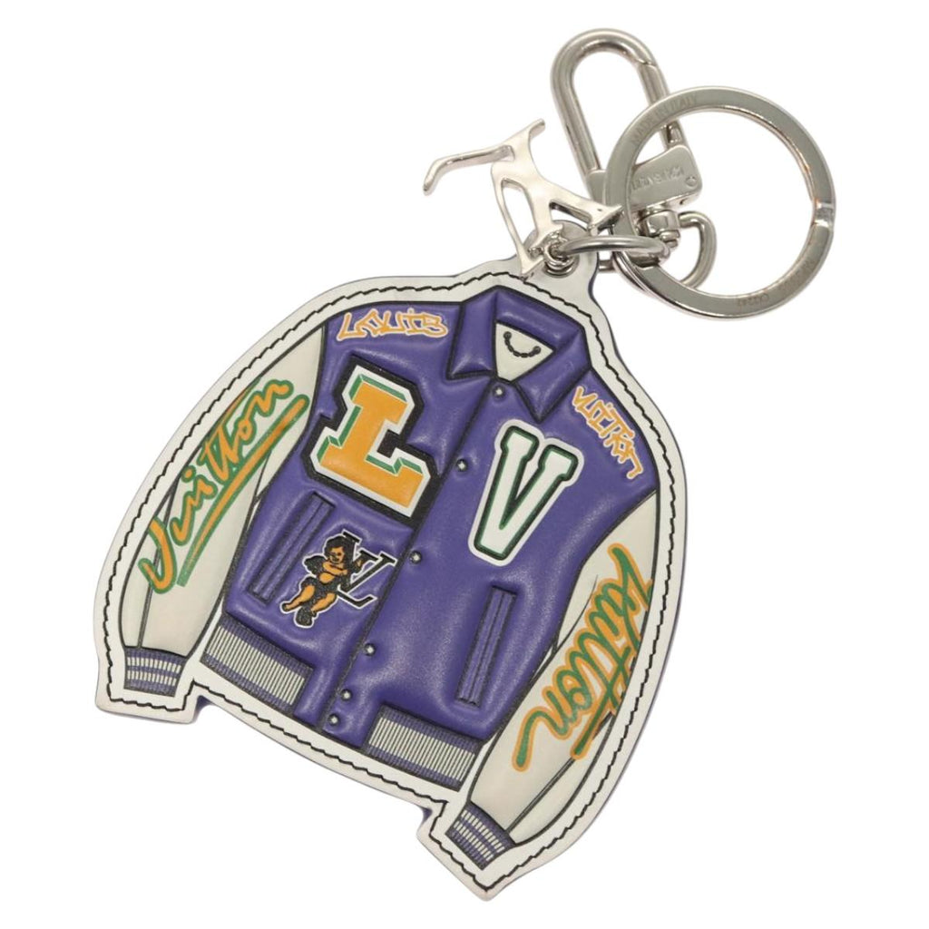 LOUIS VUITTON Porte Cles Varsity Jacket Key Ring Purple MP3385 LV BD1990
