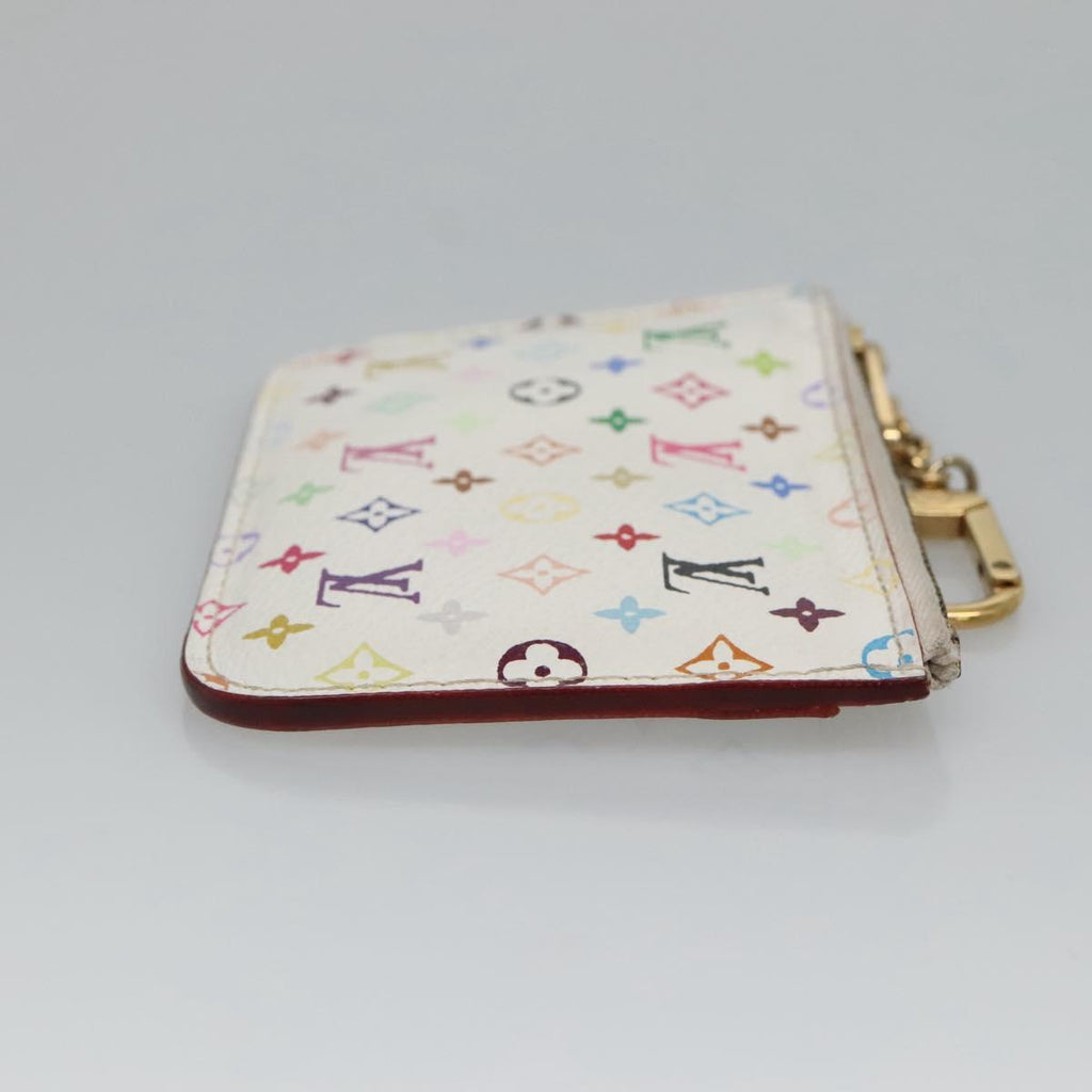 LOUIS VUITTON Monogram Multicolor Pochette Cles NM White M93734 LV BD2068