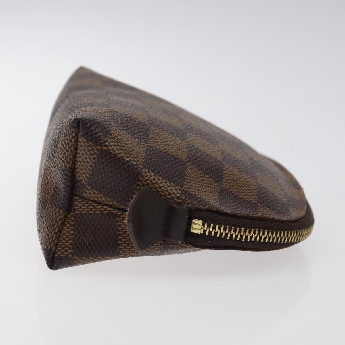 LOUIS VUITTON Damier Ebene Pochette Cosmetic PM Pouch N47516 LV BD2195