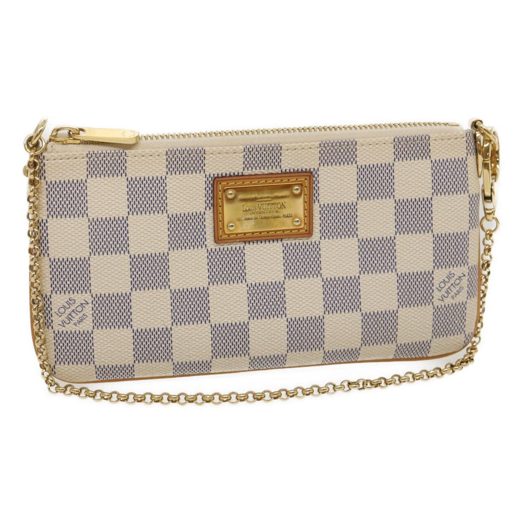 LOUIS VUITTON Damier Azur Pochette Mira MM Accessory Pouch N60027 LV am478bSA
