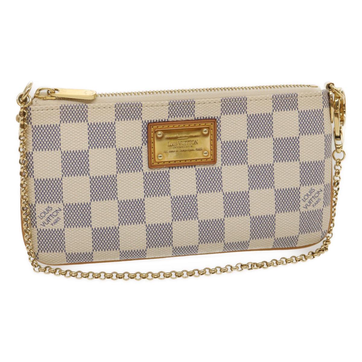 LOUIS VUITTON Damier Azur Pochette Mira MM Accessory Pouch N60027 LV am478bSA