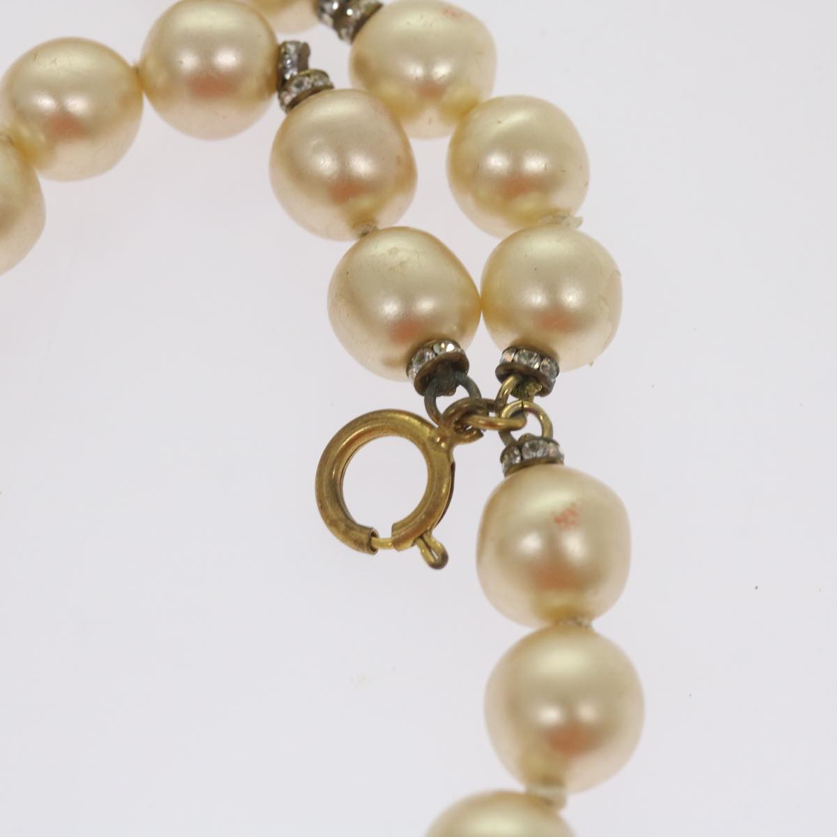CHANEL Pearl Bracelet metal White CC bs12272
