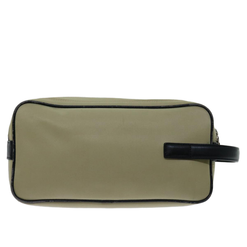 BURBERRY Clutch Bag Nylon Beige Black bs12796