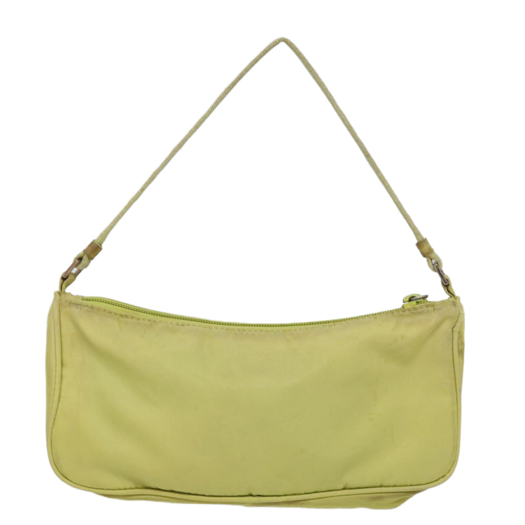 PRADA Accessory Pouch Nylon Lime Yellow Pink bs15411