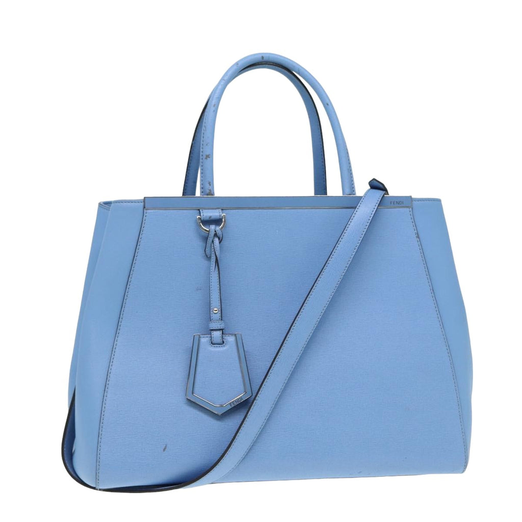 FENDI Hand Bag Leather 2way Blue bs16088
