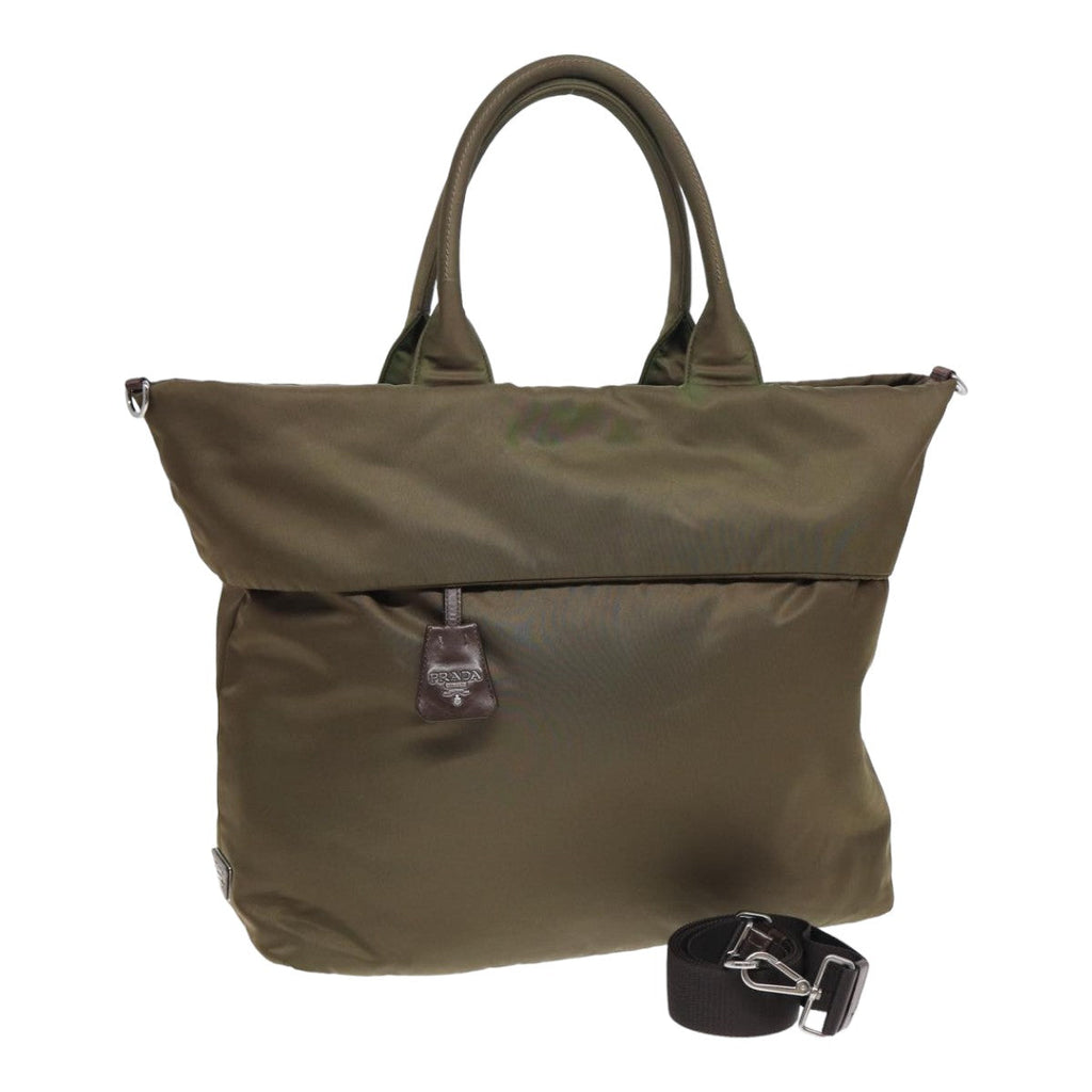 PRADA Tote Bag Nylon Khaki bs16354