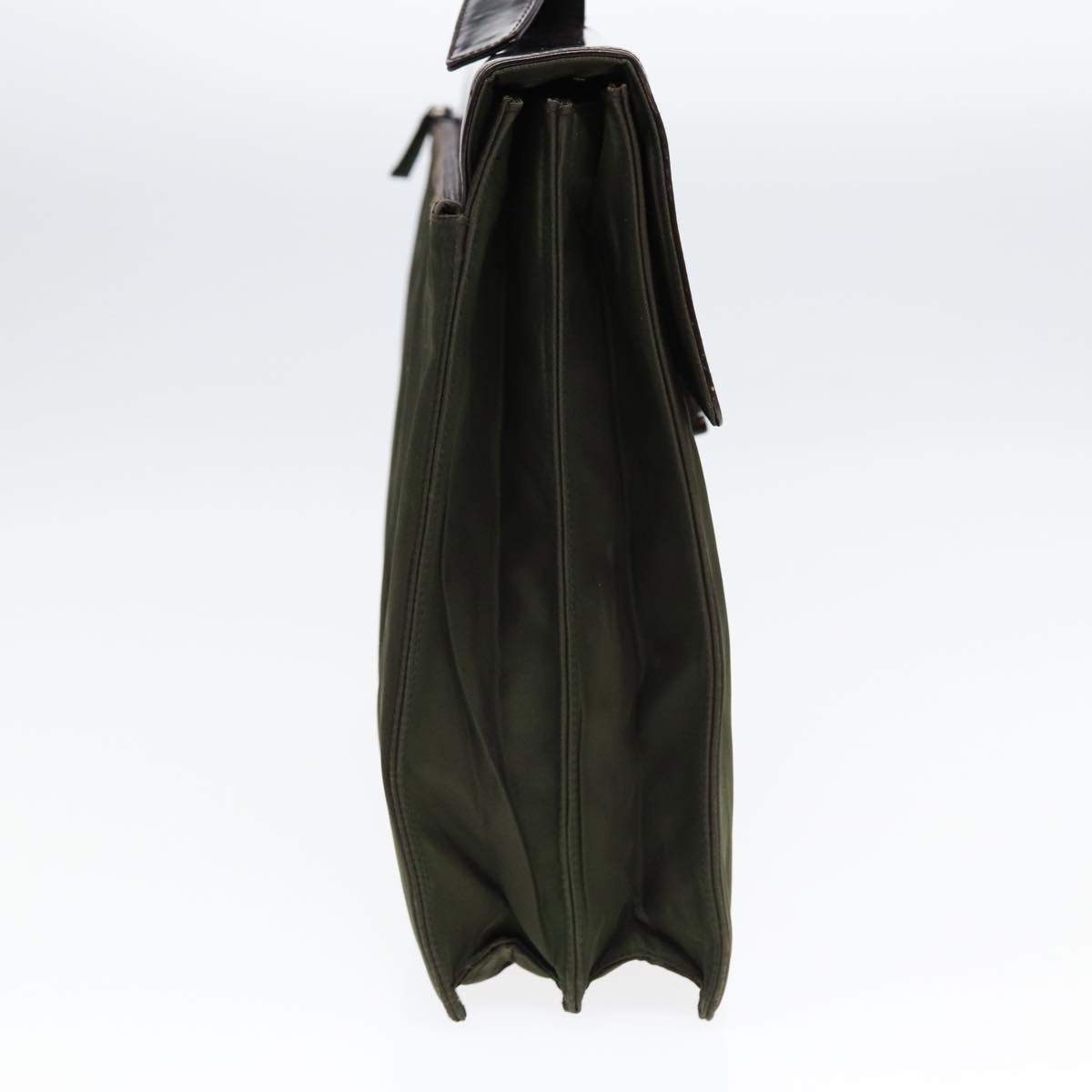 PRADA Business Bag Nylon Khaki Silver bs16524