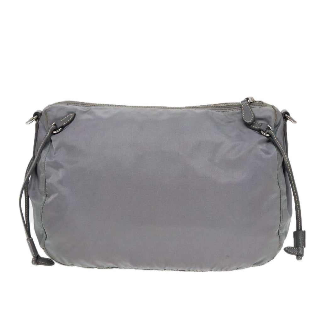 PRADA Shoulder Bag Nylon Blue Silver bs16712