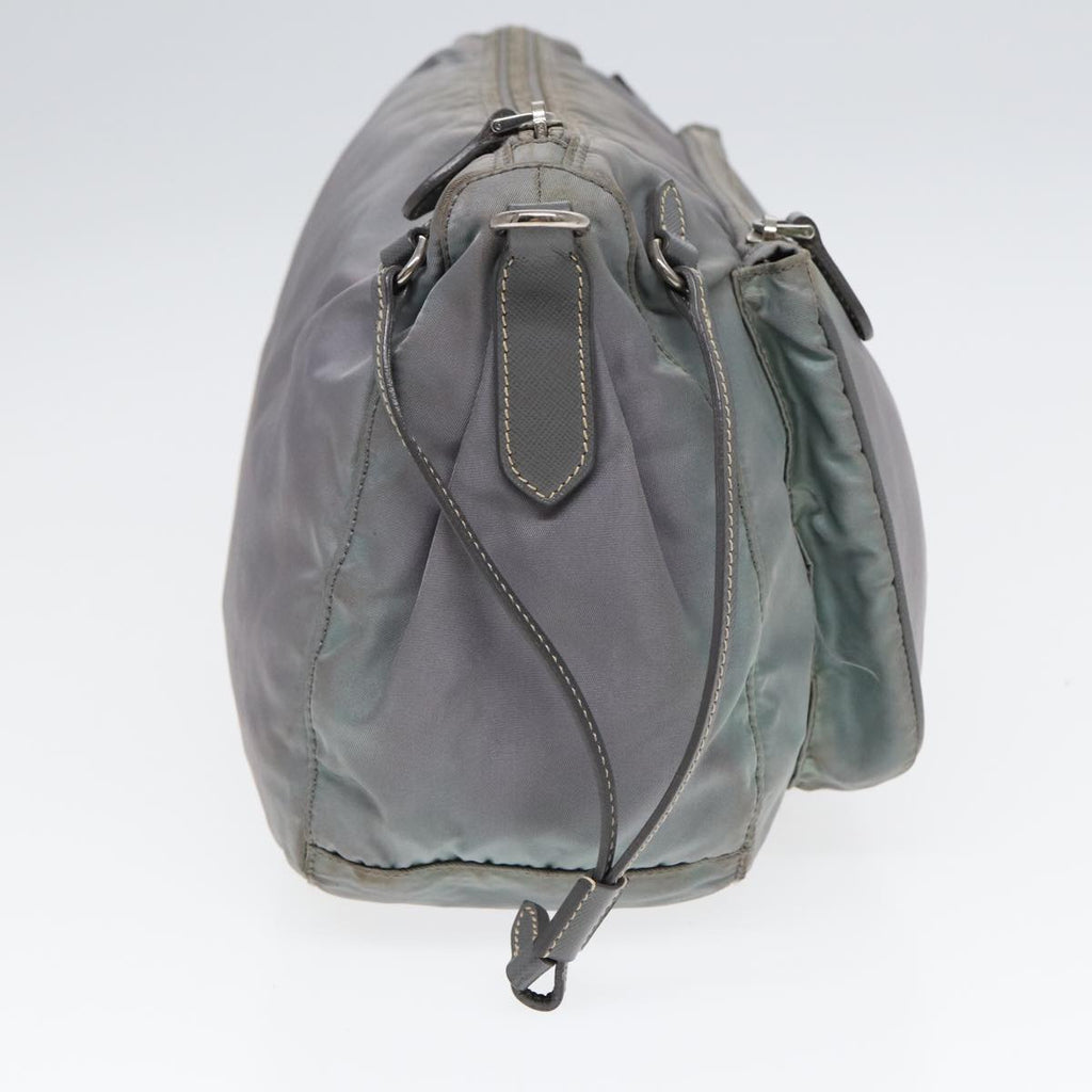 PRADA Shoulder Bag Nylon Blue Silver bs16712
