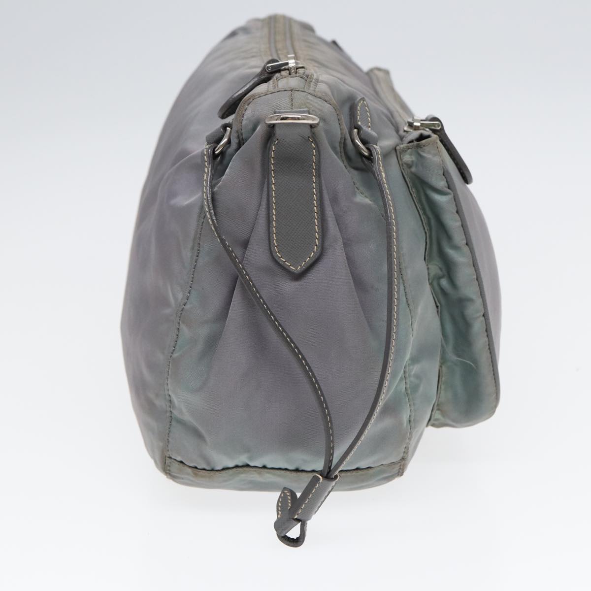 PRADA Shoulder Bag Nylon Blue Silver bs16712