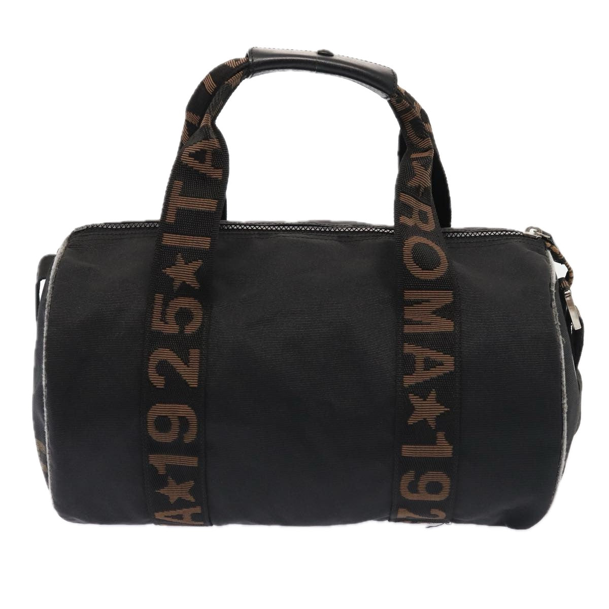 FENDI Hand Bag Canvas 2way Black Brown bs16831