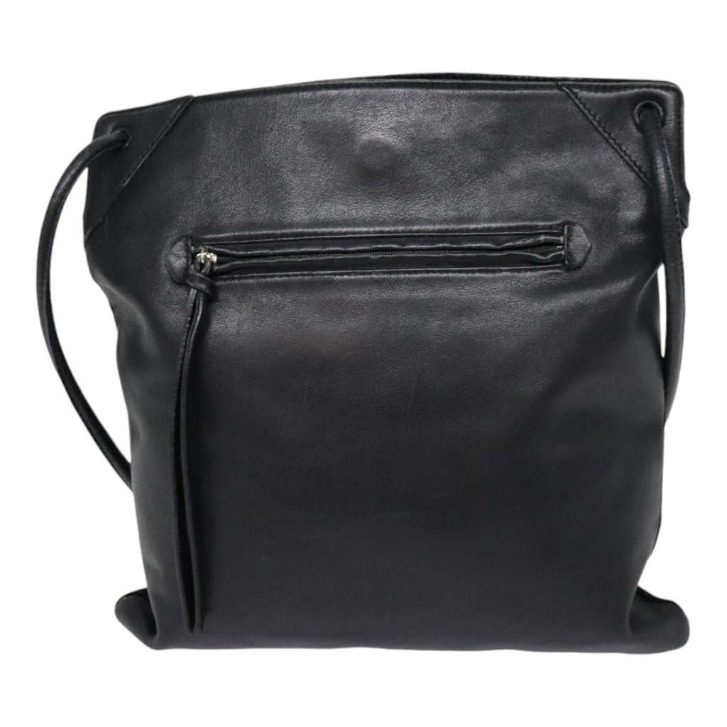 BURBERRY Blue Label Shoulder Bag Suede Leather Black bs17023