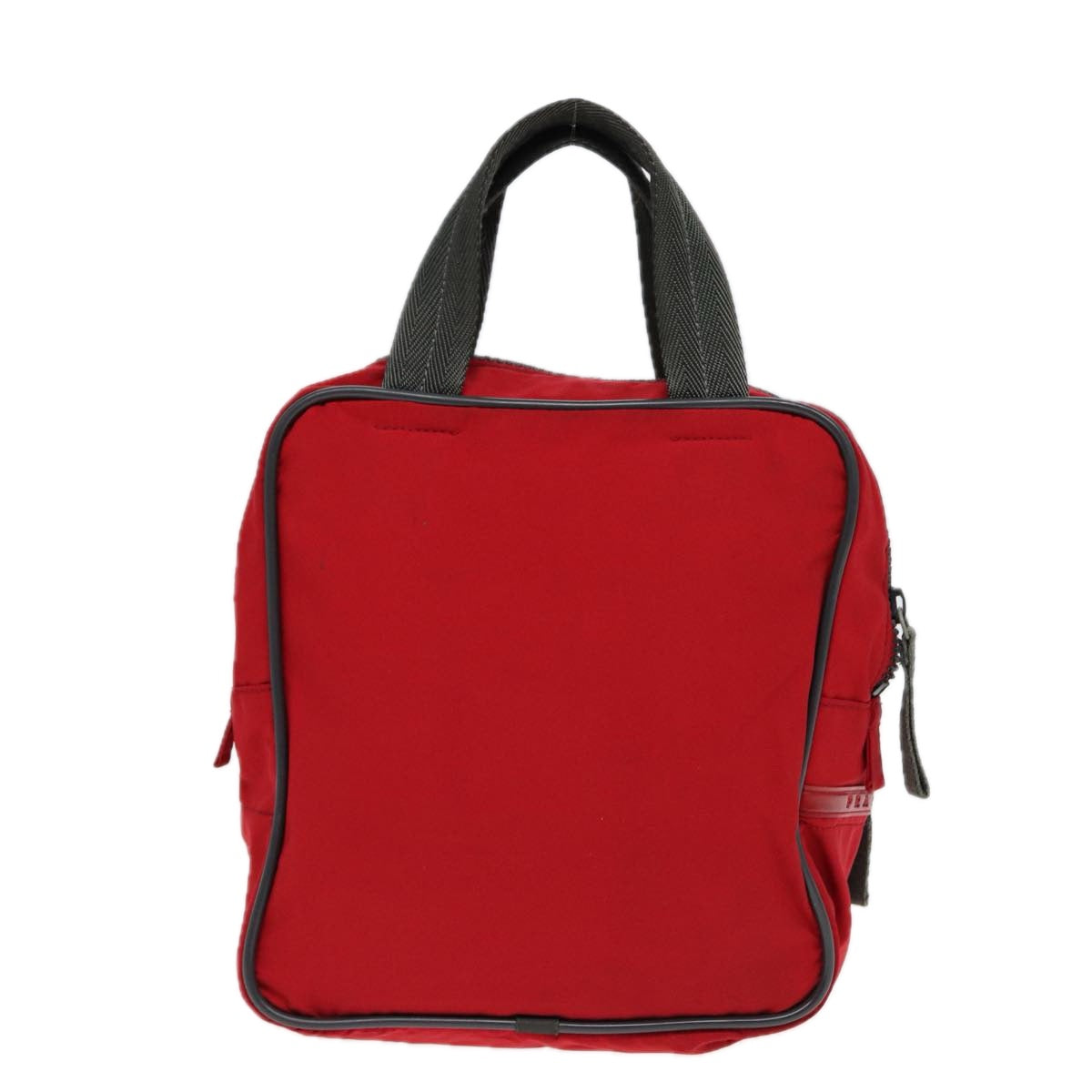 PRADA Sports Hand Bag Nylon Red Silver bs17237