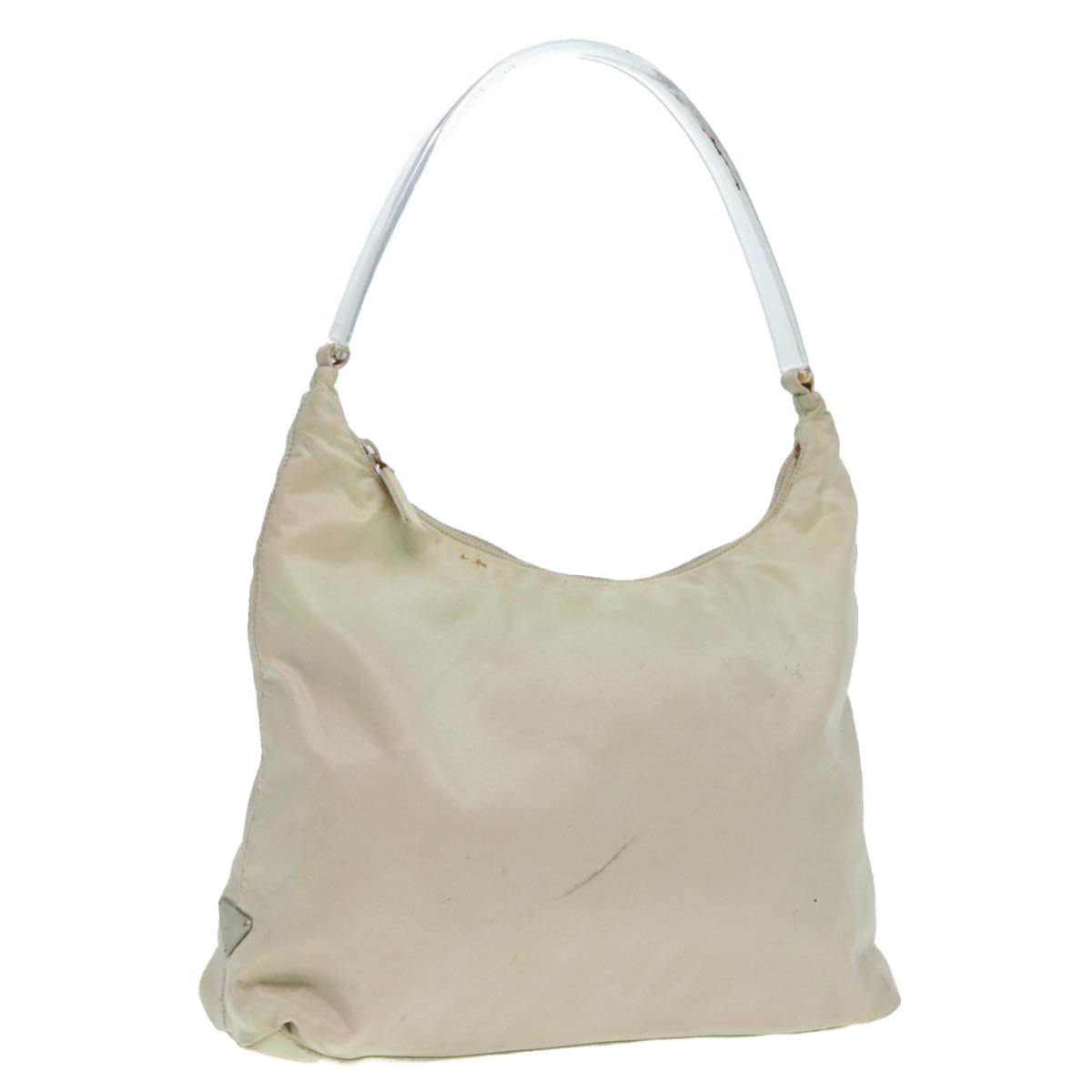 PRADA Hand Bag Nylon Beige bs17497
