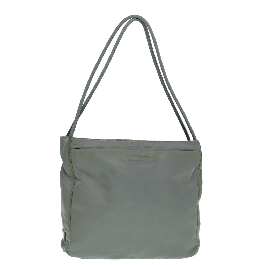 PRADA Tote Bag Nylon Gray Silver bs17648
