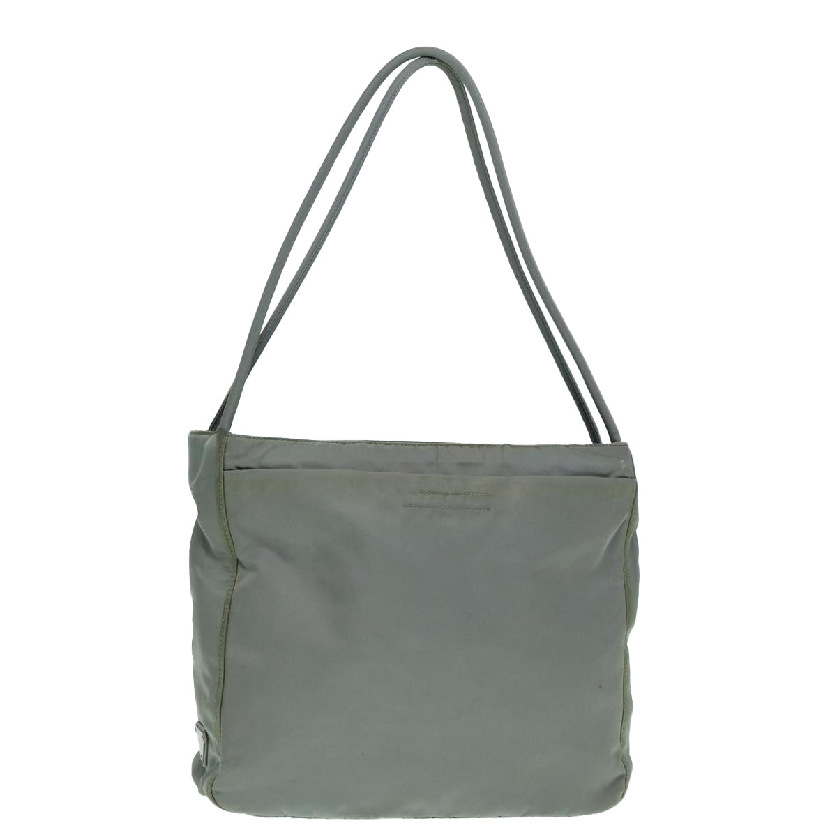 PRADA Tote Bag Nylon Gray Silver bs17648