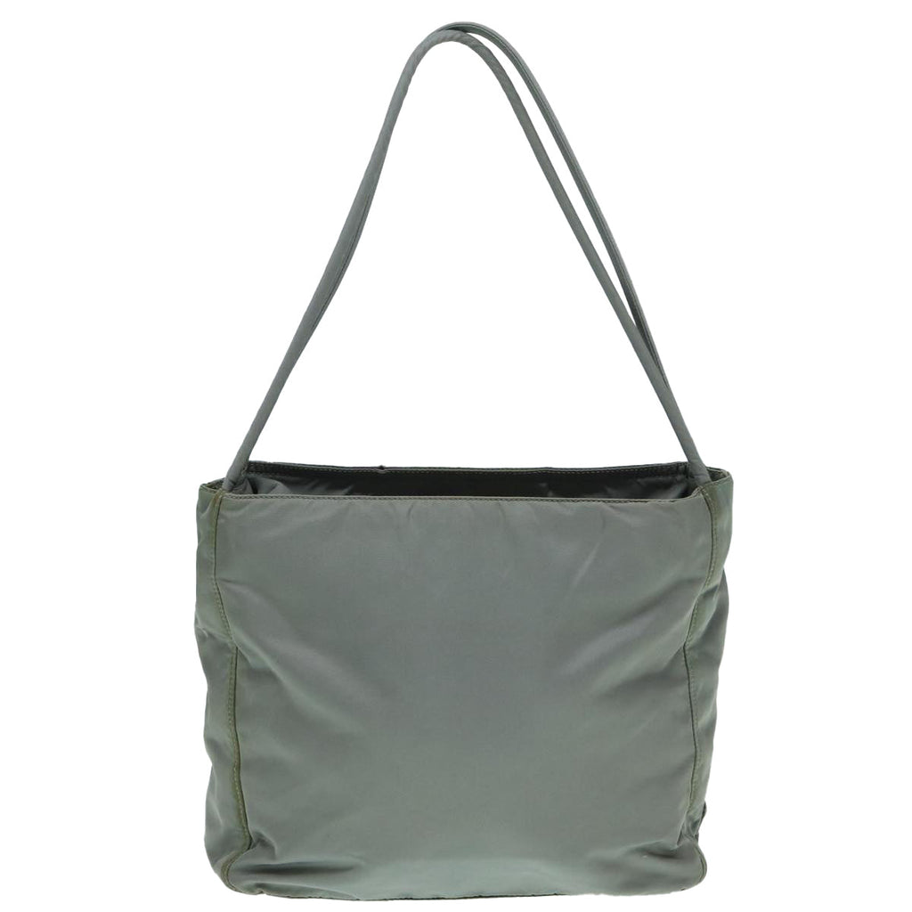 PRADA Tote Bag Nylon Gray Silver bs17648