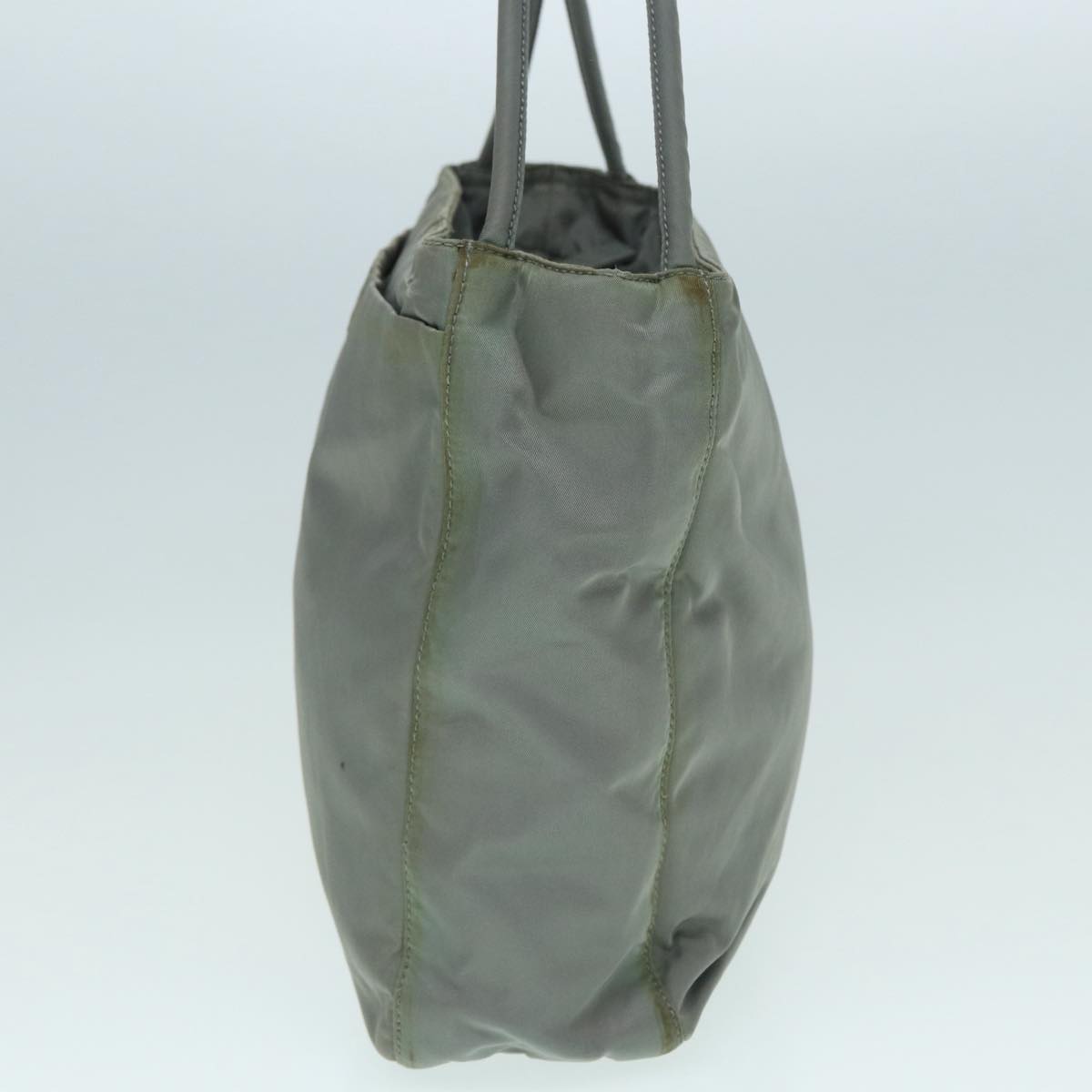 PRADA Tote Bag Nylon Gray Silver bs17648